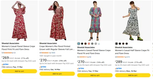 Image of Upto 79% Off Sheetal Associates Women's Dresses