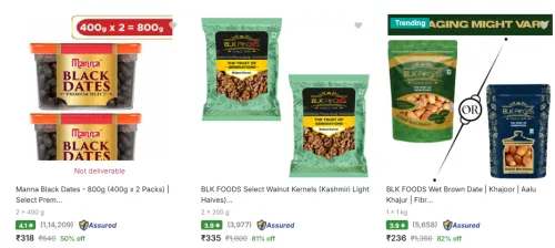 Image of Upto 82% Discount on Dry Fruits 