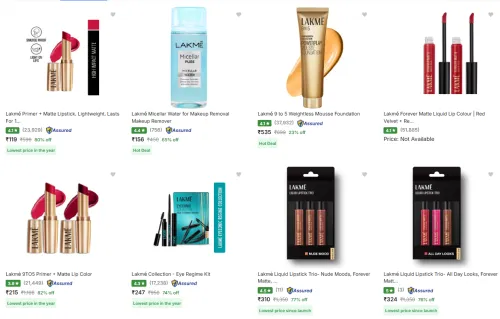 Image of upto 82% off on lakme beauty products