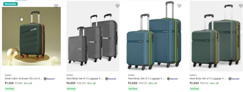 Image of Upto 84% Discount on Safari Trolley Bags 