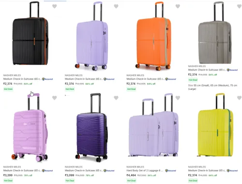 Image of upto 84% off on Nasher Miles Trolley Bgas ( M )