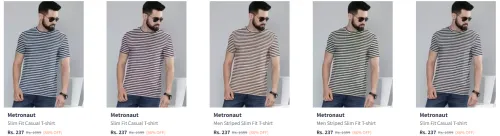 Image of upto 86% off on Metronaut Men's T -Shirts