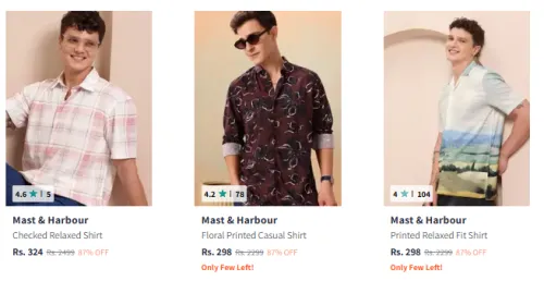 Image of Upto 87% Discount- Mast & Harbour Clothing For Men's