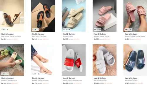Image of upto 87% off on Mast & Harbour Flip-flops
