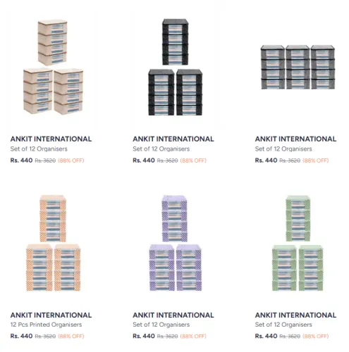 Image of Upto 88% OFF | Ankit International Sets of Organisers