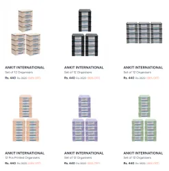 Upto 88% OFF | Ankit International Sets of Organisers