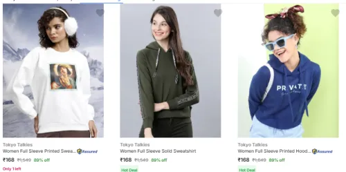 Image of Upto 89% Off on tokyo talkies sweatshirt 