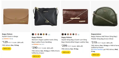 Image of Upto 90% Discount on Bagsy Malone Women's Handbag