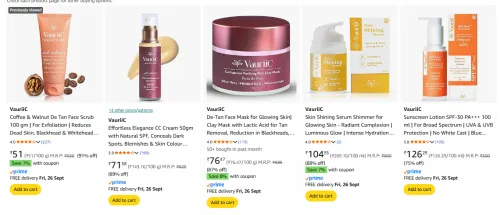 Image of Upto 91% Discount on Vauriic Products + Extra Coupon Discount
