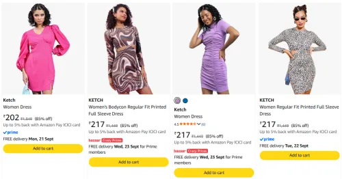 Image of Upto 85% Discount on Ketch Women's Dresses
