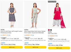 UP TO 90% OFF | Aarika Girls Dress @ Starting ₹159