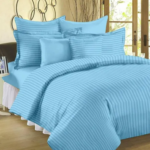 Image of Upvolution 250 TC Cotton Double Striped Flat Bedsheet 