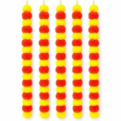 Upyog Artificial Marigold Flower Garland Strings Decorative Hanging Toran