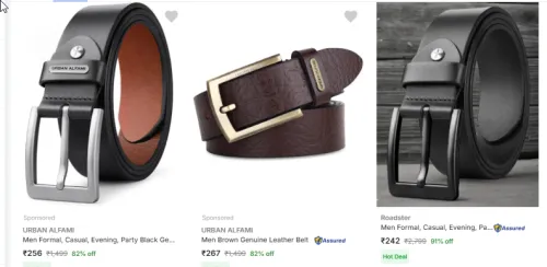 Image of URBAN ALFAMI Belt Minimum 80% Discount