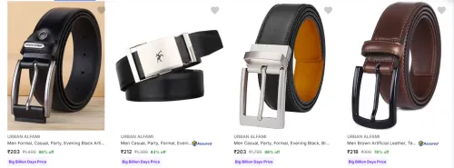 Image of Urban Alfami Belts upto 88% Discount
