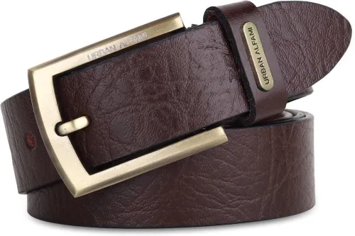 Image of URBAN ALFAMI  Men Brown Genuine Leather Belt