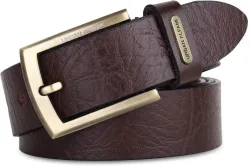 URBAN ALFAMI  Men Brown Genuine Leather Belt