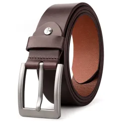 Urban Alfami Mens Vegan Leather Belt, Cherry/Green (Fits 28–46 Inch Waist)