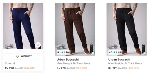 Image of Urban Buccachi Men's Joggers Upto 86% OFF