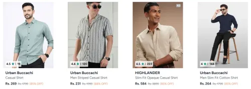 Image of Urban buccachi men's shirt starting @ ₹229