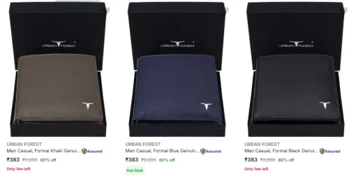 Image of URBAN FOREST Men's Wallet at Minimum 70% Discount