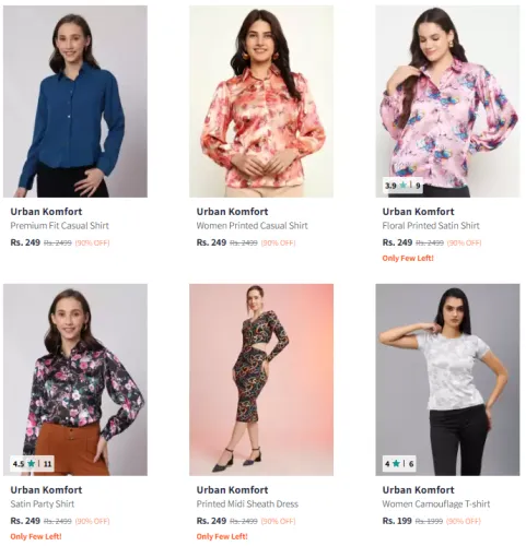 Image of Urban Komfort Women's Clothing @ Up to 90% Discount
