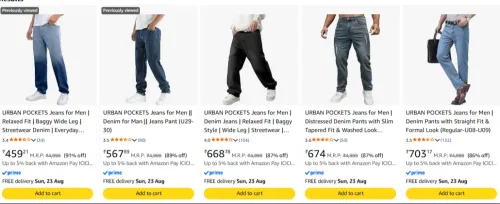 Image of URBAN POCKETS jeans for men upto 91% off