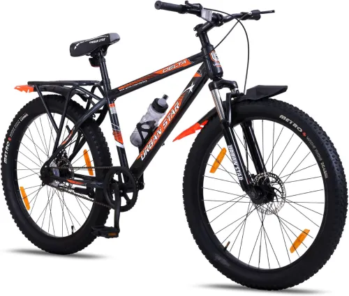 Image of Urban Star 26T Double Disc with Carrier - Fat Tyres 26*300 - Pearl Black 26 T