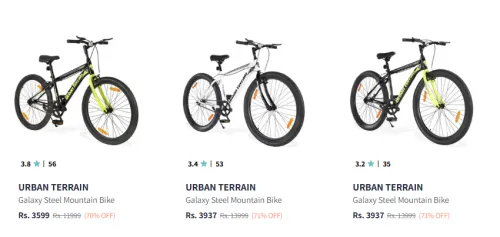 Image of URBAN TERRAIN Bicycle at minimum 70% Discount