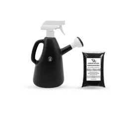 Urban Upvan Watering Can 1L (Multicolor) with 500g Vermicompost | Plastic Garden Water Can with Sprinkler Spout | Lightweight, Durable, Ergonomic Handle | Indoor Outdoor Plant Care