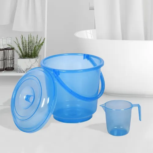 Image of Urbane Home Bathroom Combo Set Bucket-13 L & Mug-1100 ml Bathing Set for Bathroom