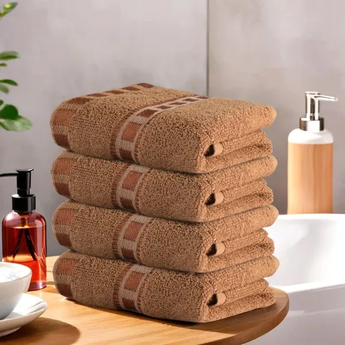 Image of Urbane Home Pack of 4 Cotton Hand Face Towels