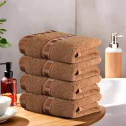 Urbane Home Pack of 4 Cotton Hand Face Towels