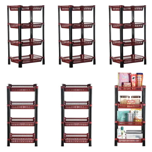 Image of Urbane Home Multipurpose Kitchen Storage Rack (Pack of 6)