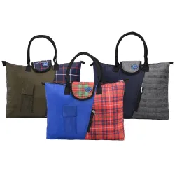 Urbane Home Pack of 3 Foldable Shopping Bags 