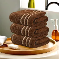 Urbane Home Pack of 3 Soft Cotton Face Towels for Men & Women/Ladies | Easily Washable | 
