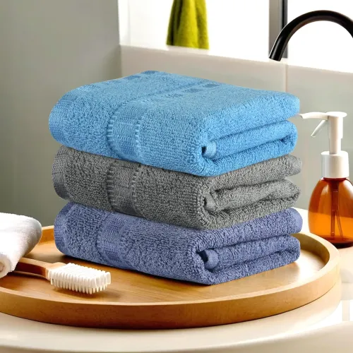 Image of Urbane Home Pack of 3 Cotton Hand /Face Towels
