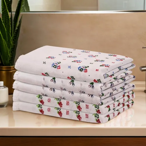 Image of Urbane Home Pack of 5 Cotton Bath Towel 