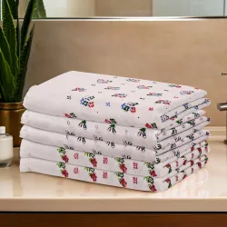 Urbane Home Pack of 5 Cotton Bath Towel 