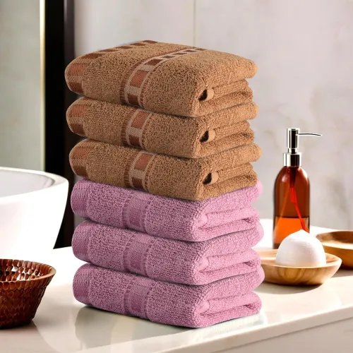 Image of Urbane Home Pack of 6 Cotton Hand tOWEL
