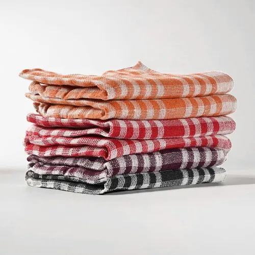 Image of Urbane Home Pack of 6 Cotton Kitchen Cloth/Napkins | Fridge, Table, Kitchen Platform Cleaning & Roti Napkins | 16x26 Inc