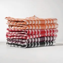 Urbane Home Pack of 6 Cotton Kitchen Cloth/Napkins | Fridge, Table, Kitchen Platform Cleaning & Roti Napkins | 16x26 Inc