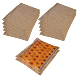 Urbane Home Saree Cover Pack of 12 | Brown