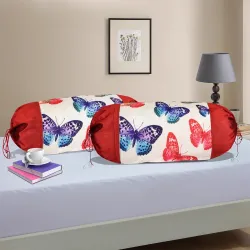Urbane Home Set of 2 Bolster /Side Pillow Cover