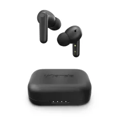 Urbanista London Midnight Black Active Noise Cancelling True Wireless TWS Premium Earbuds with QI Charging Case, Upto 30