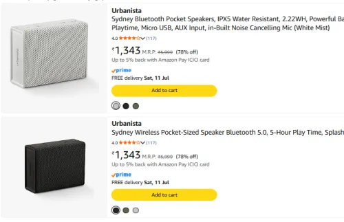 Image of Urbanista Speaker at minimum 78% Discount