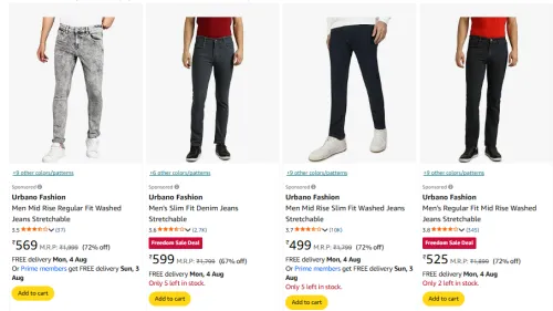 Image of Urbano Fashion Jeans Minimum 60% Discount