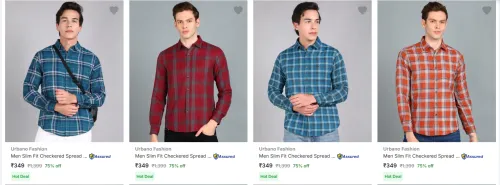 Image of Urbano Fashion Men's Shirts upto 75% Discount