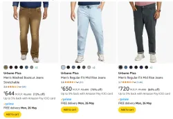 Urbano Plus Mens Jeans at minimum 62% Discount