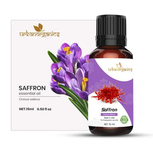 Image of Urbanorganic Saffron Essential Oil Healthy Hair & Growth Hair Fall Control, Dandruff Relaxing Sleep| Oil Skin, Body Shin